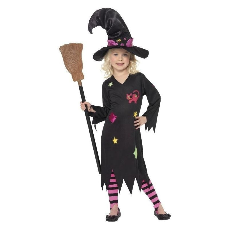 Costumes Australia Cinder Witch Costume Kids Black Pink_4