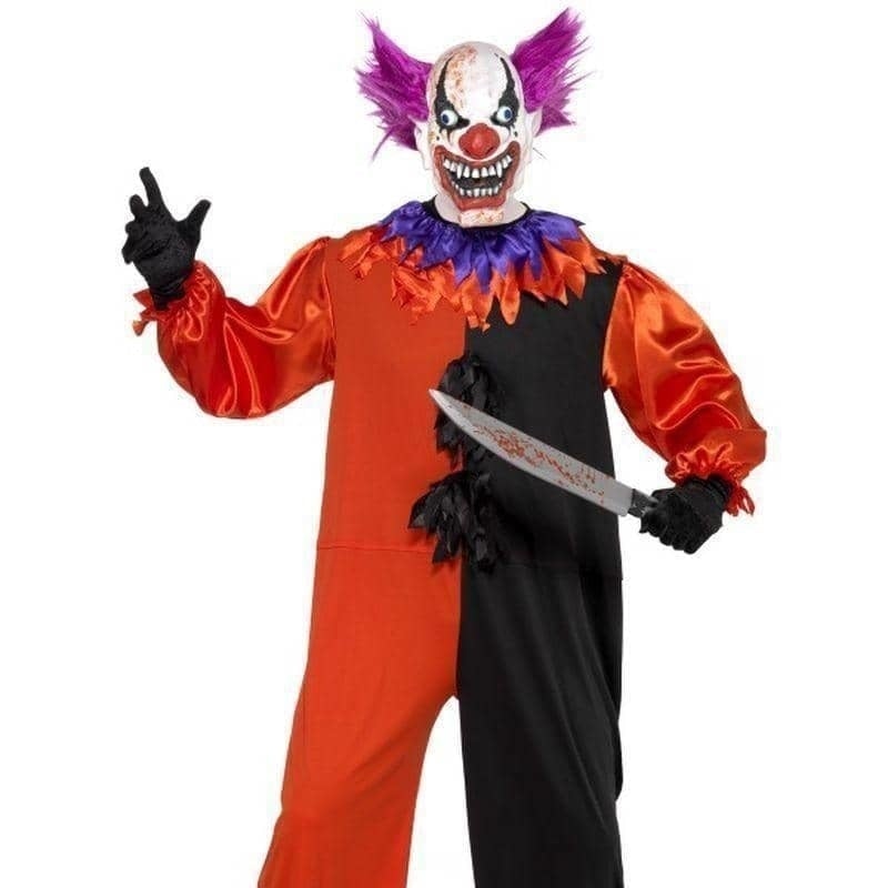 Costumes Australia Cirque Sinister Scary Bo The Clown Costume Adult Red Black_1