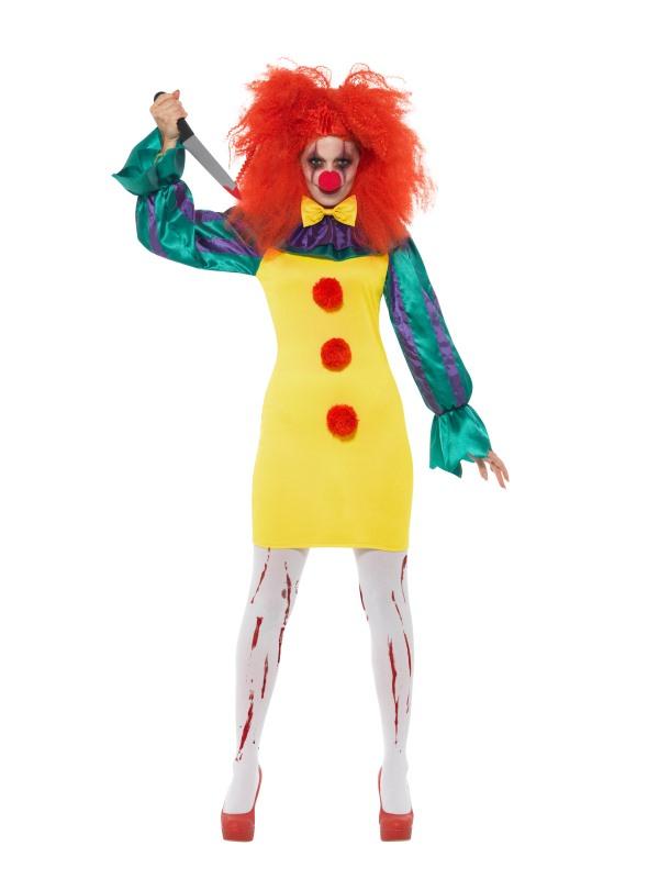 Costumes Australia Classic Horror Clown Lady Costume Adult Multi_1