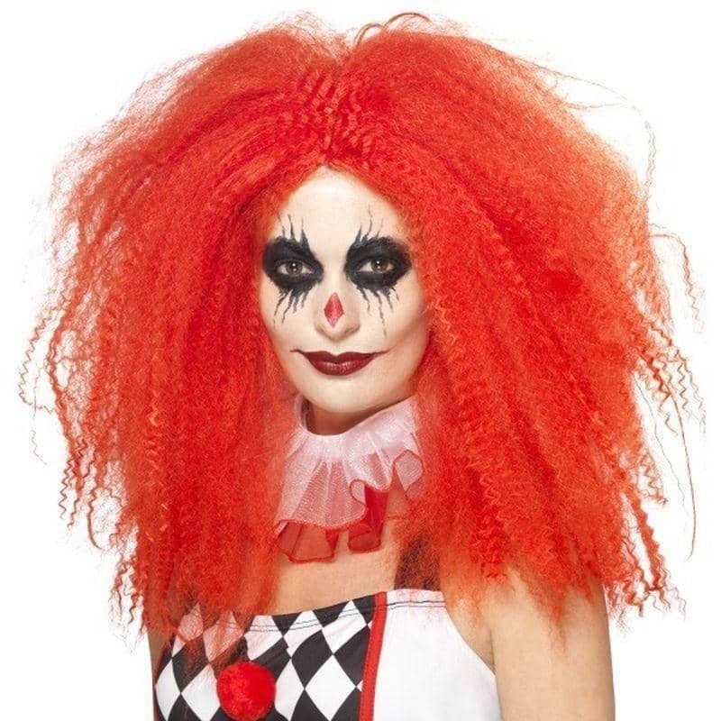 Costumes Australia Clown Wig Adult Red Crimped_1