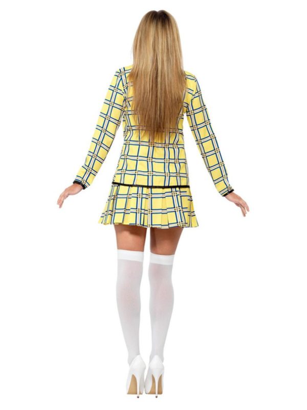 Costumes Australia Clueless Cher Costume Adult Yellow Jacket Top Skirt Knee High Stocking_4