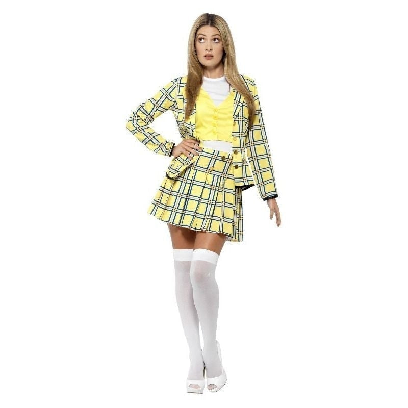 Costumes Australia Clueless Cher Costume Adult Yellow Jacket Top Skirt Knee High Stocking_1