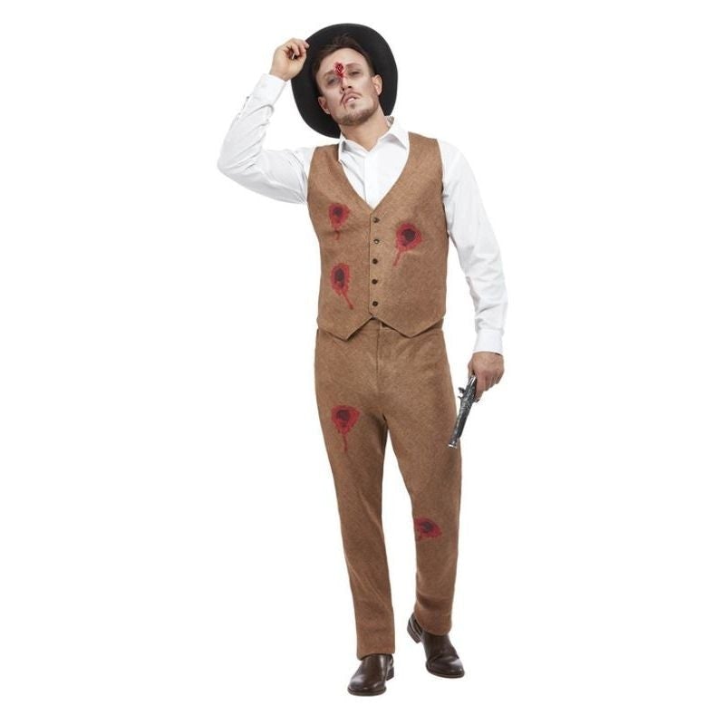 Costumes Australia Clyde Zombie Gangster Costume Brown_1