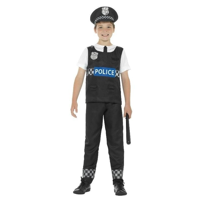 Costumes Australia Cop Costume Kids Black White_5