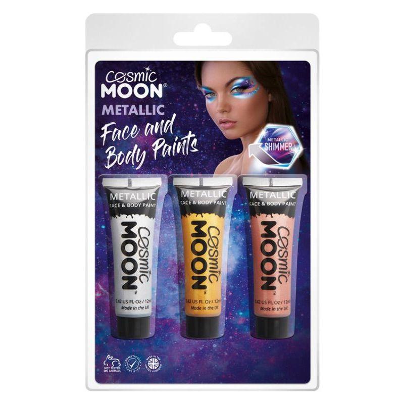 Costumes Australia Cosmic Moon Metallic Face & Body Paint 3 Pack Clamshell 12ml Costume Make Up_4