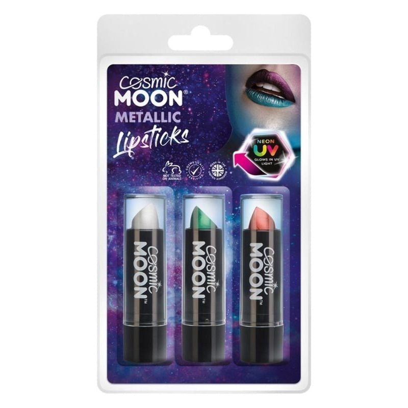 Costumes Australia Cosmic Moon Metallic Lipstick Clamshell 3 Pack 5g Costume Make Up_2