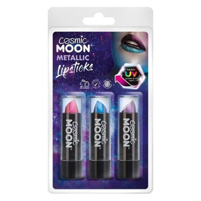 Costumes Australia Size Chart Cosmic Moon Metallic Lipstick Clamshell 3 Pack 5g Costume Make Up