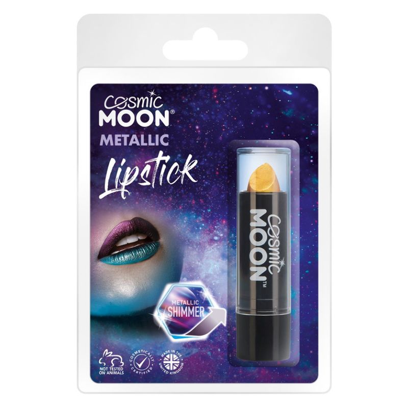 Costumes Australia Cosmic Moon Metallic Lipstick Gold S10688 Costume Make Up_1