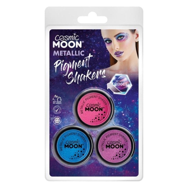 Costumes Australia Size Chart Cosmic Moon Metallic Pigment Shaker Clamshell, 5g 3 Colour Pack Costume Make Up