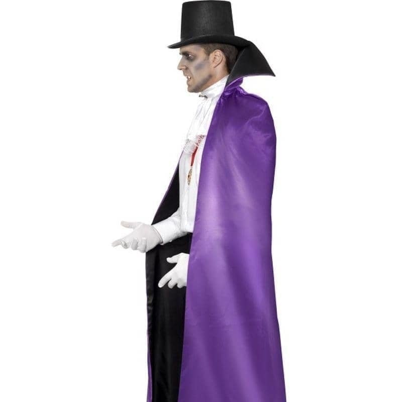 Costumes Australia Count Reversible Cape Adult Black Purple_3