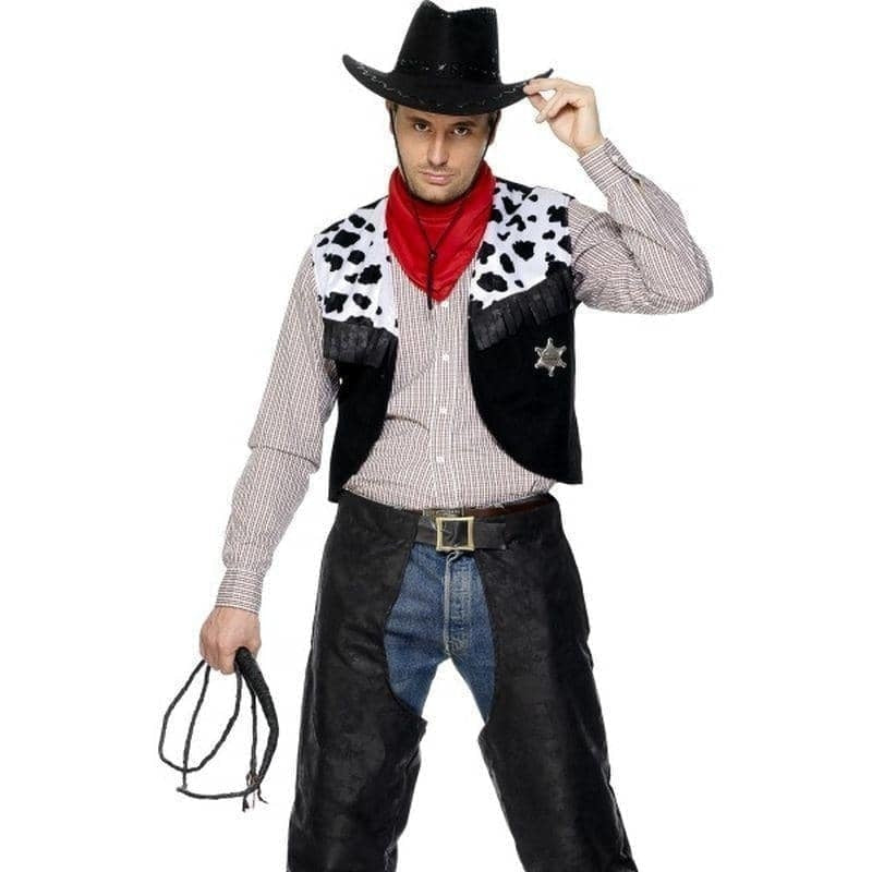 Costumes Australia Cowboy Costume Adult Black_1