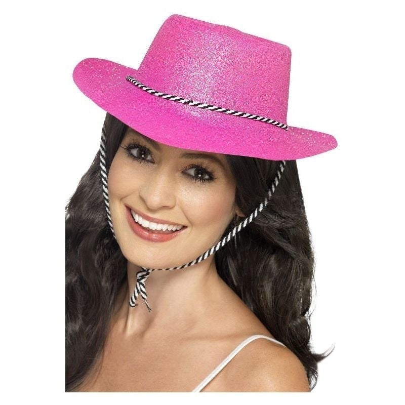 Costumes Australia Size Chart Cowboy Glitter Hat Adult Neon Pink