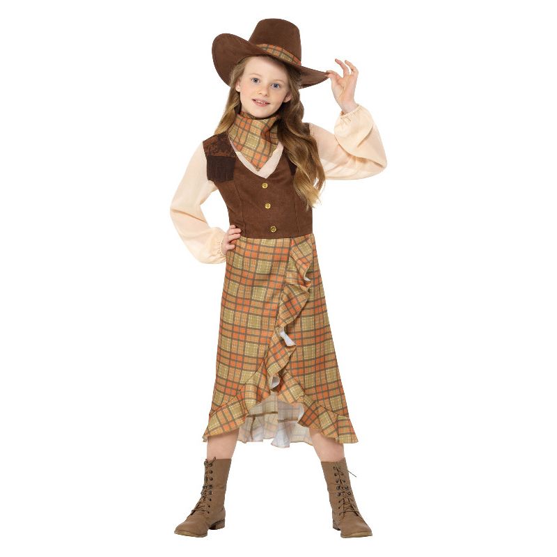 Costumes Australia Cowgirl Kids Costume Brown Child Wild West Dress_2