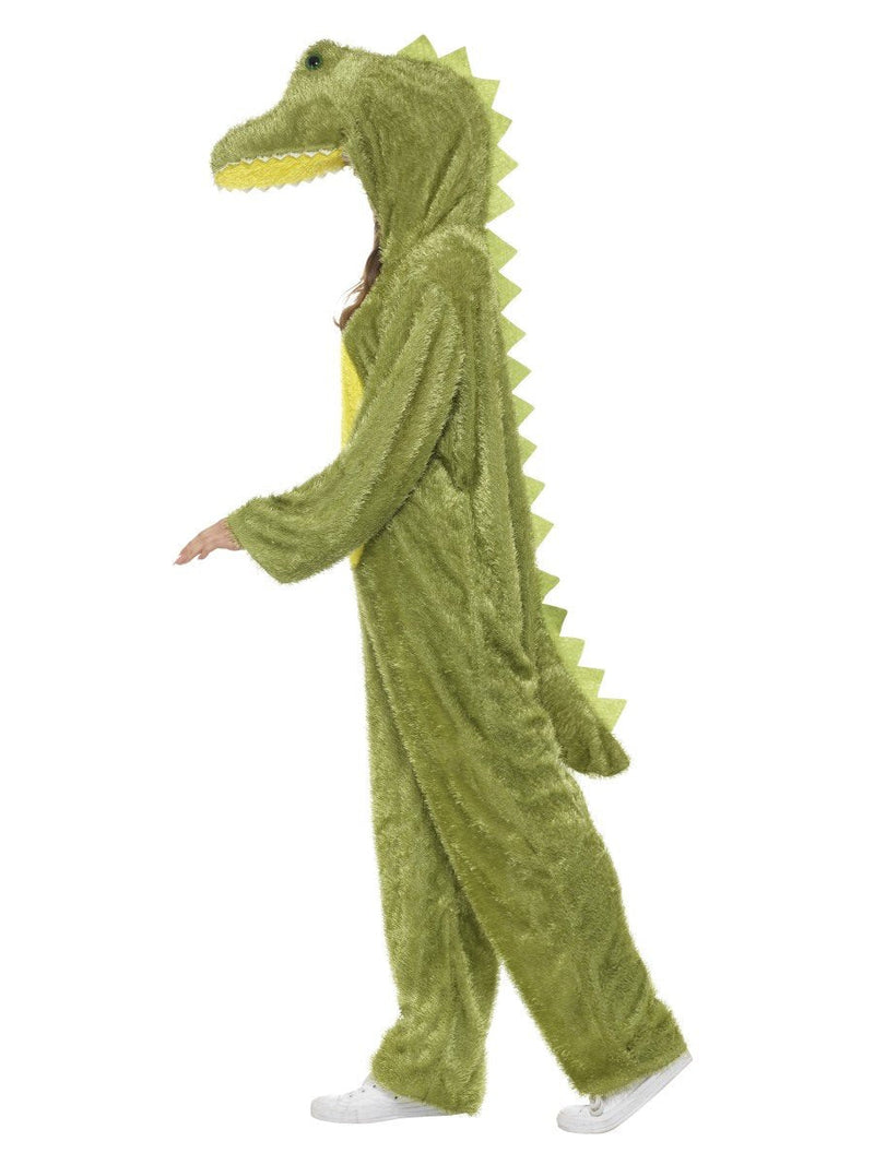 Costumes Australia Crocodile Costume Adult Green Furry Jumpsuit with Hood_3