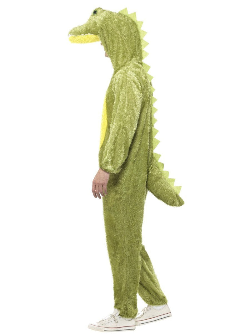 Costumes Australia Crocodile Costume Adult Green Furry Jumpsuit with Hood_4