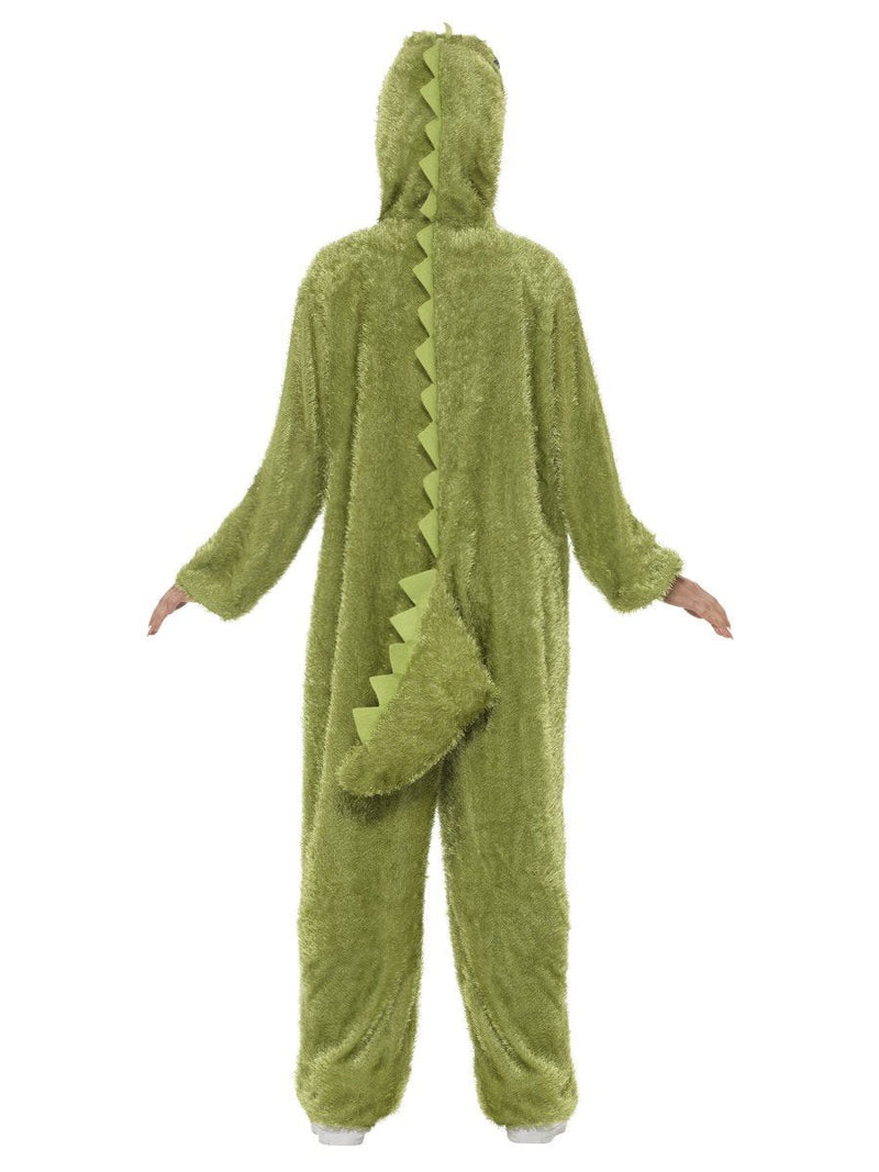 Costumes Australia Crocodile Costume Adult Green Furry Jumpsuit with Hood_5