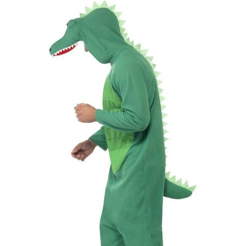 Costumes Australia Crocodile Costume Adult Green Onesie With Hood_3