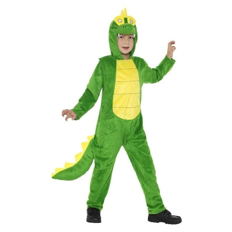 Costumes Australia Crocodile Costume Deluxe Kids Hooded Jumpsuit Green_2