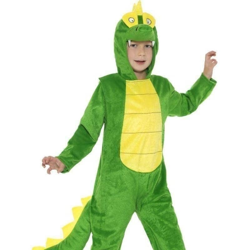 Costumes Australia Crocodile Costume Deluxe Kids Hooded Jumpsuit Green_1