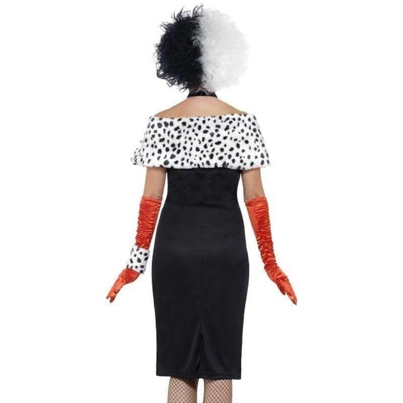 Costumes Australia Cruella Devile Evil Madame Costume Adult Black White Dress_4