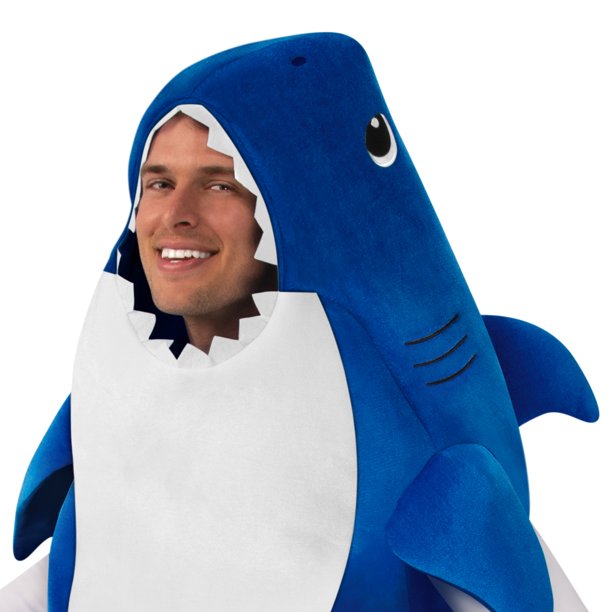 Costumes Australia Daddy Shark Adult Blue Costume_1