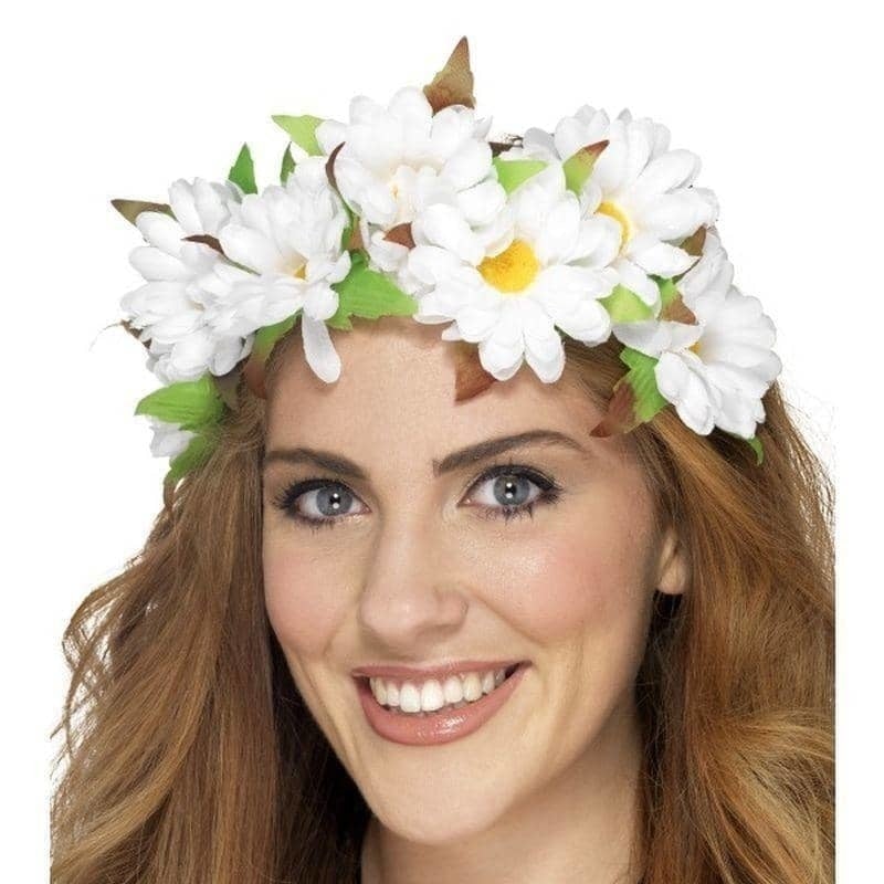 Costumes Australia Daisy Floral Headband Adult White_1