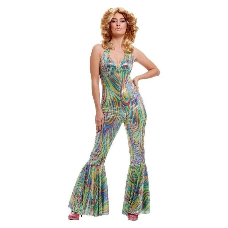 Costumes Australia Dancing Queen Costume Adult Multi Coloured Jumpsuit_2