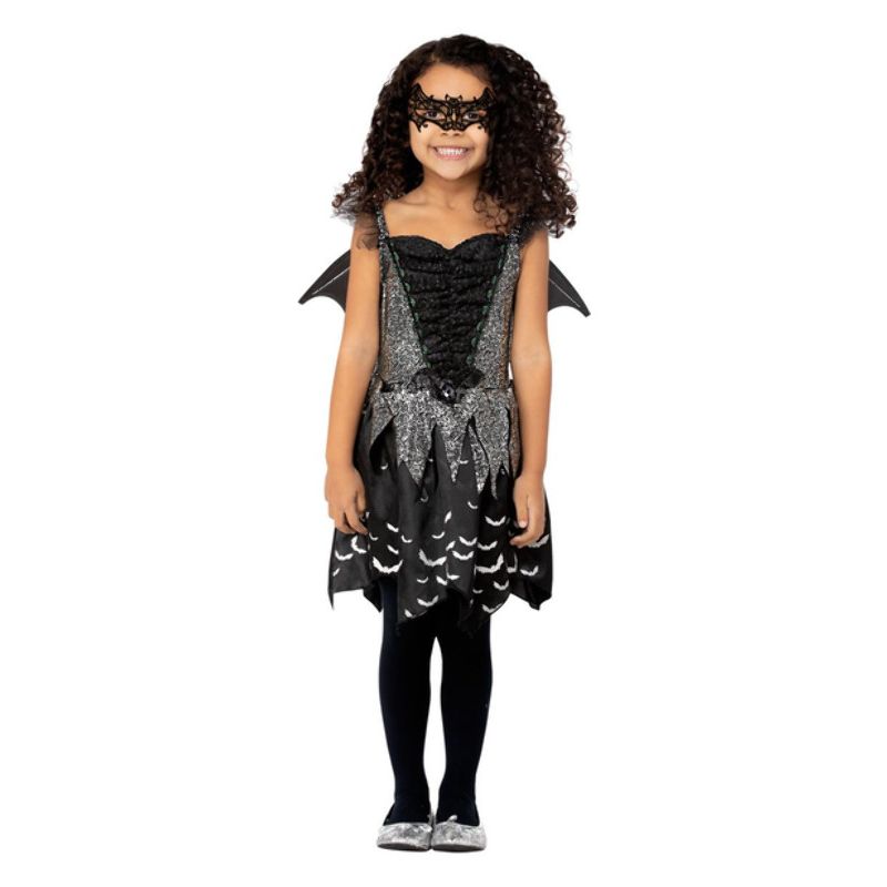 Costumes Australia Dark Bat Fairy Costume Child Black Silver_1