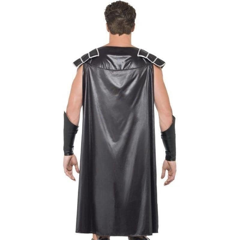 Costumes Australia Dark Gladiator Costume Adult Black Tunic Cape Armcuffs_2