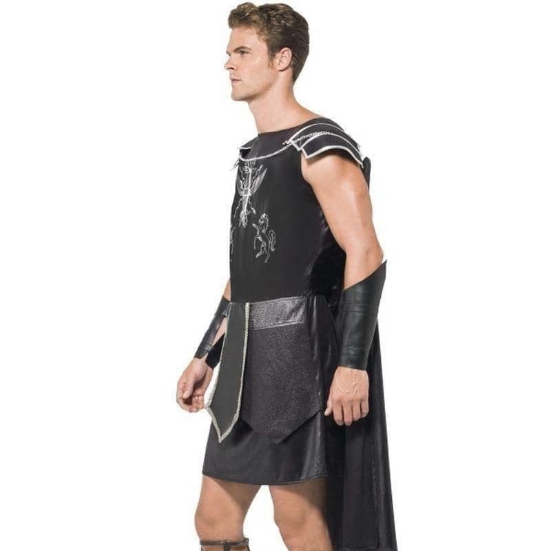 Costumes Australia Dark Gladiator Costume Adult Black Tunic Cape Armcuffs_3