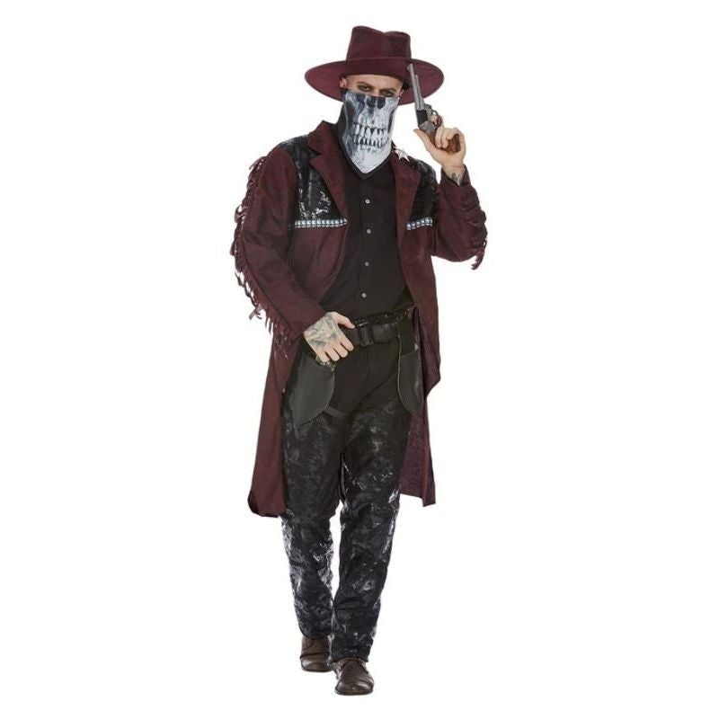 Costumes Australia Dark Spirit Western Cowboy Deluxe Costume Adult Burgundy_1