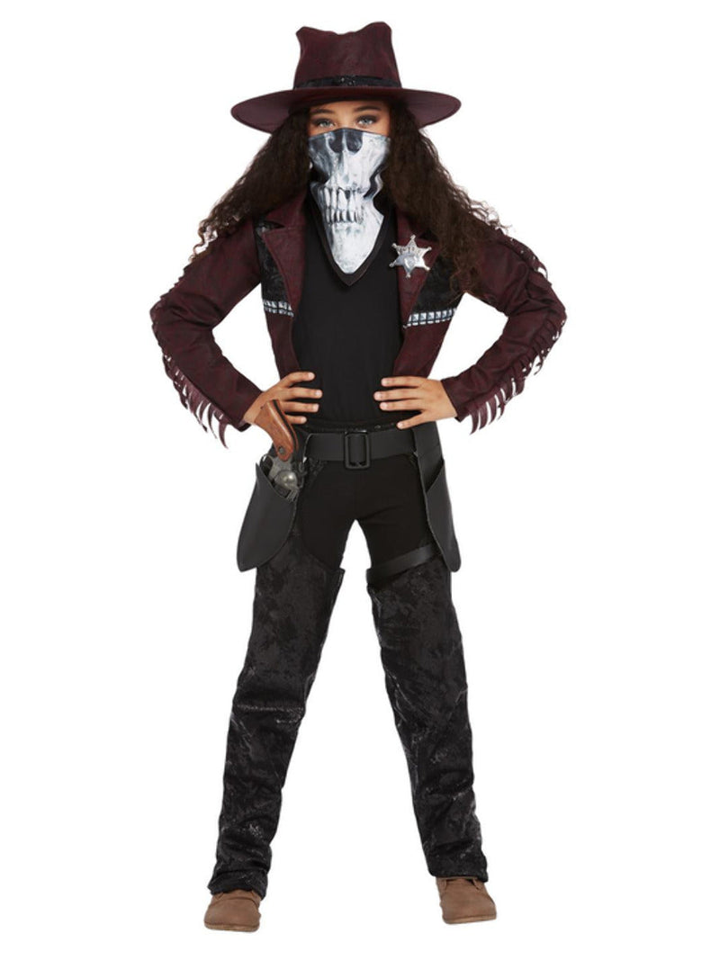 Costumes Australia Dark Spirit Western Cowgirl Kids Costume Burgundy_2