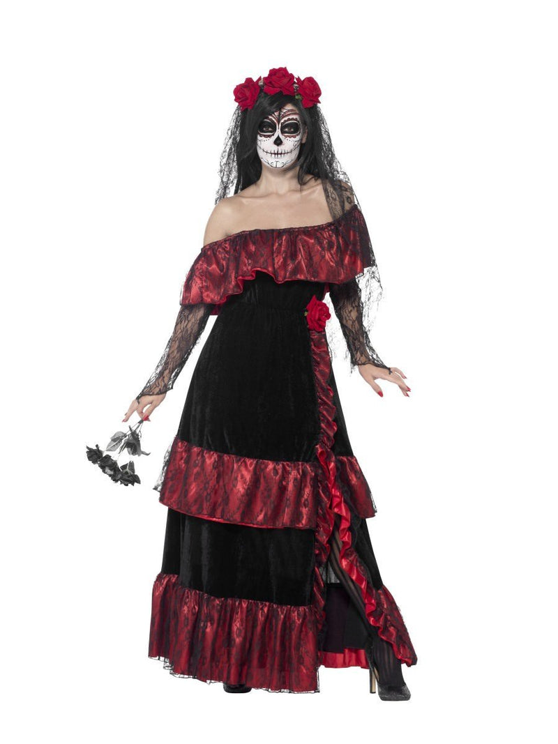 Costumes Australia Day Of The Dead Bride Costume Adult Red Dress_5