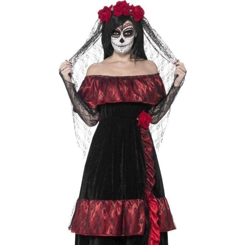 Costumes Australia Day Of The Dead Bride Costume Adult Red Dress_1