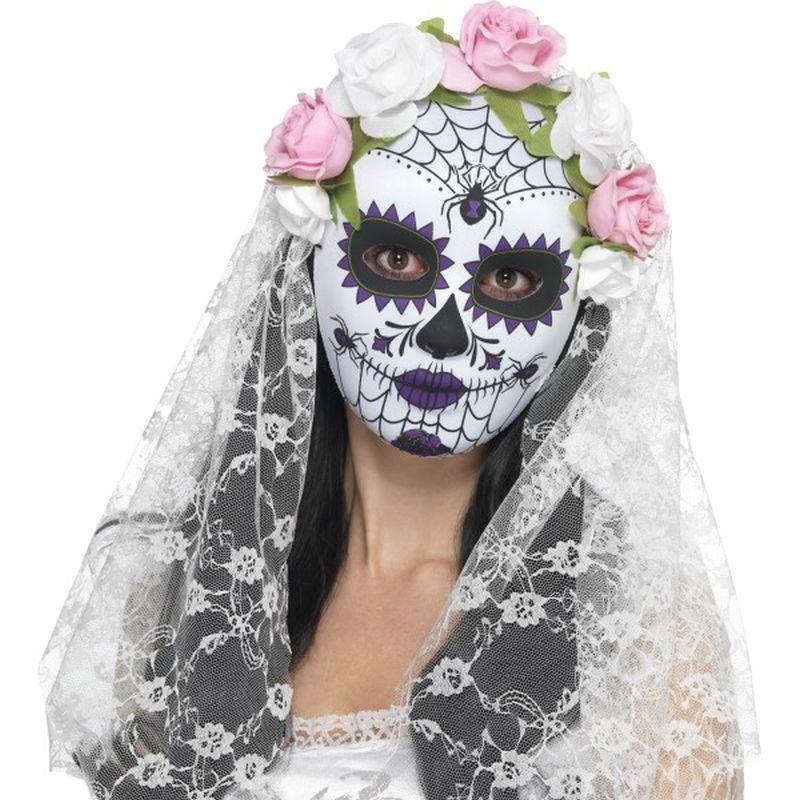 Costumes Australia Day Of The Dead Bride Mask Full Face Adult White_1