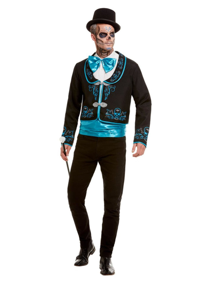 Costumes Australia Day Of The Dead Costume Adult Black with Blue_2