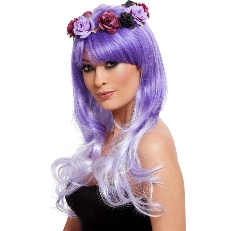 Costumes Australia Day Of The Dead Glam Wig Adult Purple_1