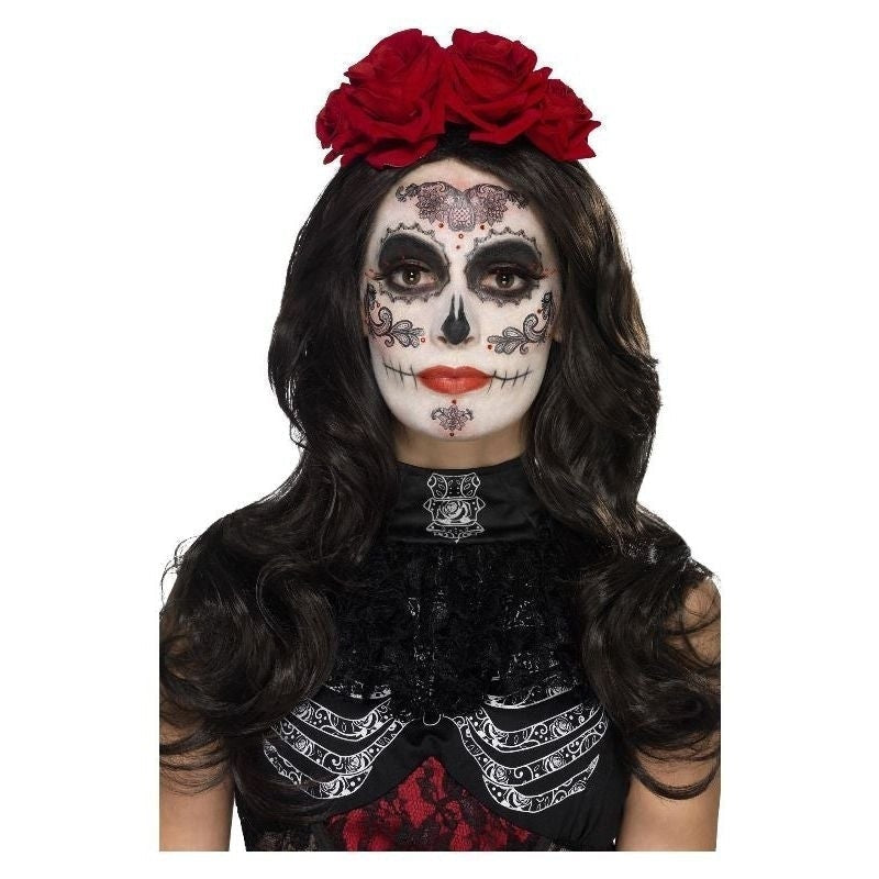 Costumes Australia Size Chart Day Of The Dead Glamour Make Up Kit Aqua With Adult Black