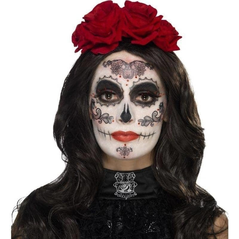 Costumes Australia Day Of The Dead Glamour Make Up Kit Aqua With Adult Black_1