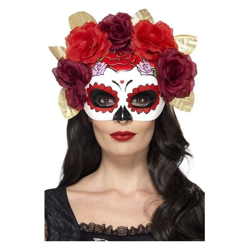 Costumes Australia Size Chart Day Of The Dead Rose Eyemask Adult Red