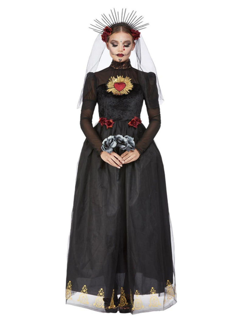 Costumes Australia Day Of The Dead Sacred Heart Bride Deluxe Costume Adult Black_2