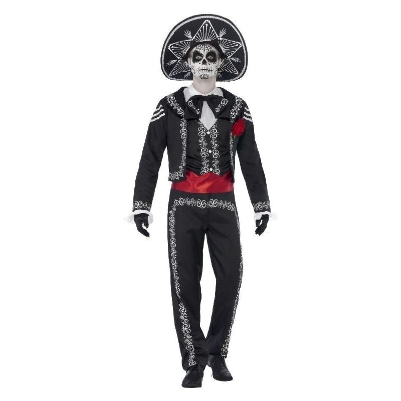 Costumes Australia Day Of The Dead Senor Bones Costume Adult Black_4