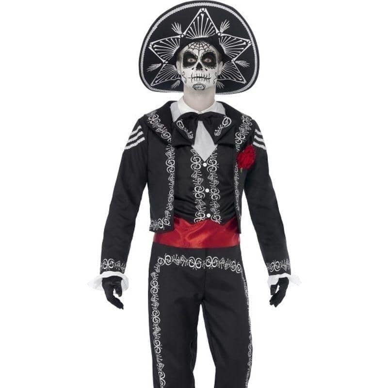 Costumes Australia Day Of The Dead Senor Bones Costume Adult Black_1