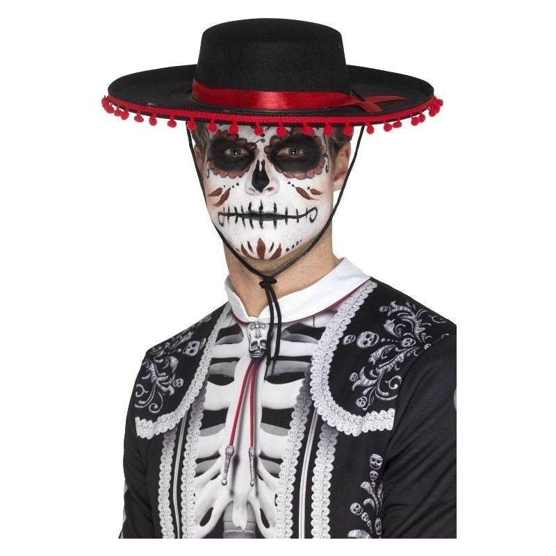 Costumes Australia Size Chart Day Of The Dead Senor Hat Adult Black Red