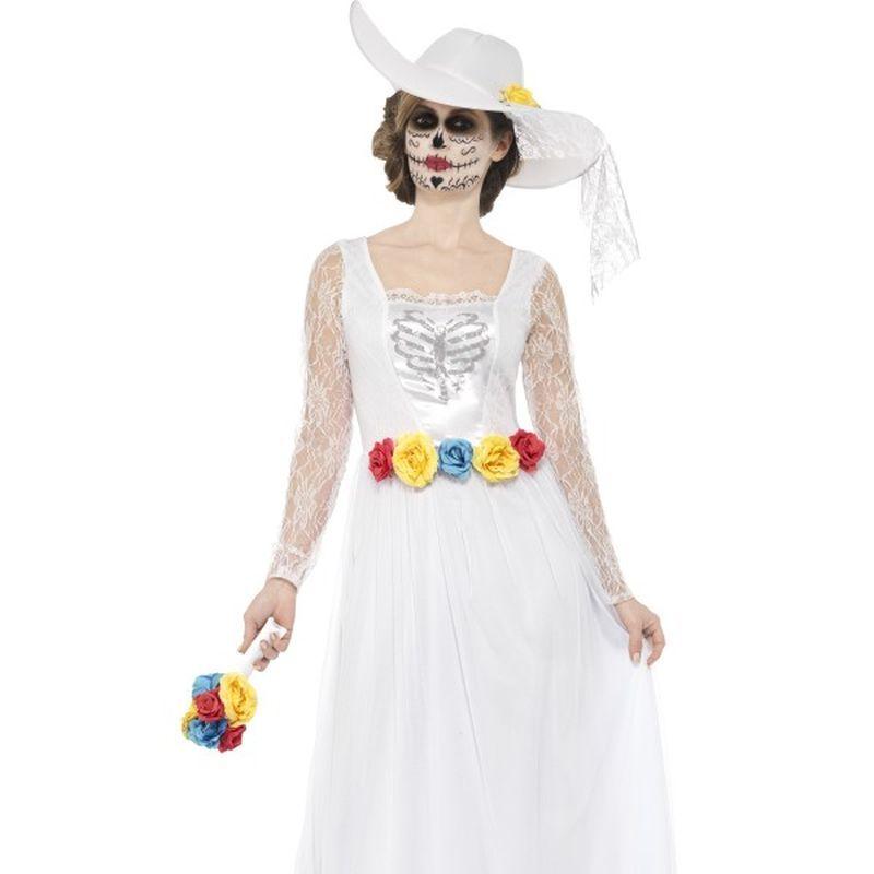 Costumes Australia Day Of The Dead Skeleton Bride Costume Adult White_1