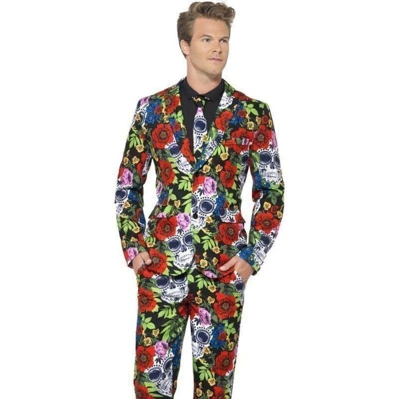 Costumes Australia Day Of The Dead Suit Adult Multi Coloured_1