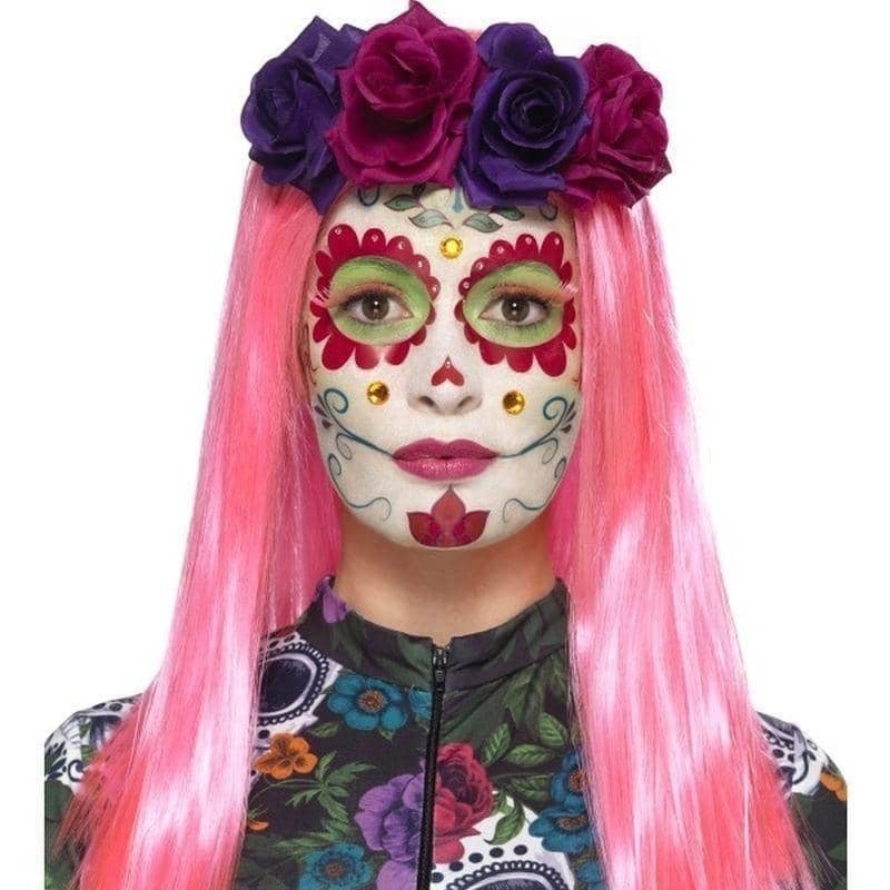 Costumes Australia Day Of The Dead Sweetheart Make Up Kit Aqua Adult Neon_1