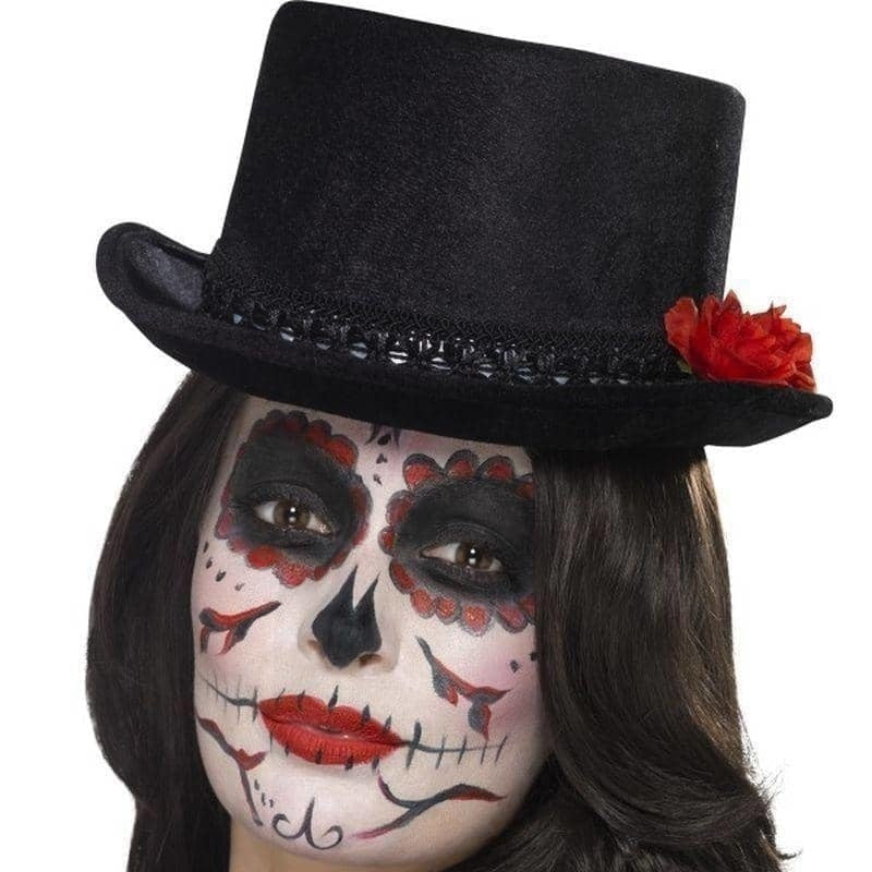 Costumes Australia Day Of The Dead Top Hat with Roses_1