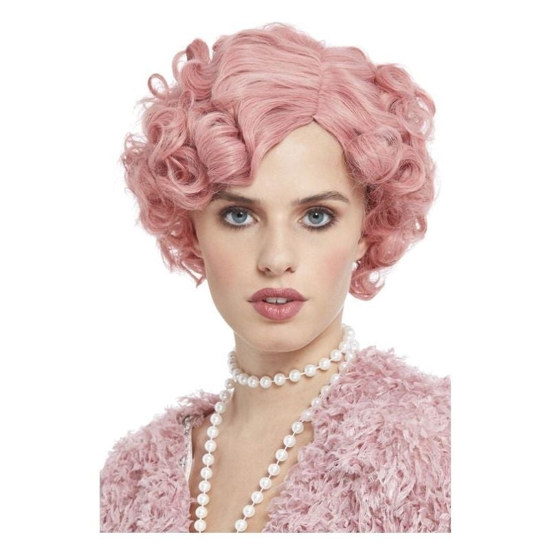 Costumes Australia Deluxe 20s Flirty Flapper Wig Pastel Pink_1