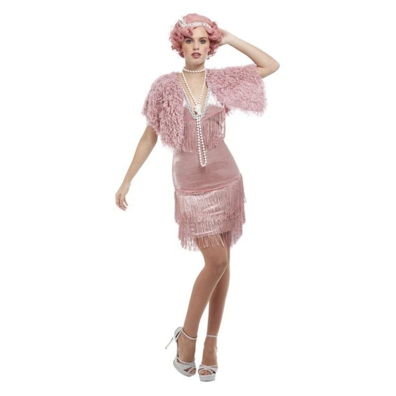 Costumes Australia Deluxe 20s Vintage Pink Flapper Adult Costume_1